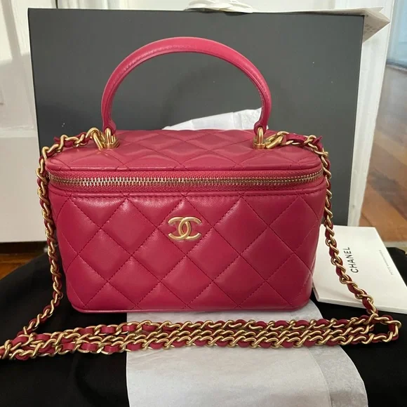 CHANEL | Bags | Chanel Vanity With Chain Top Handle New